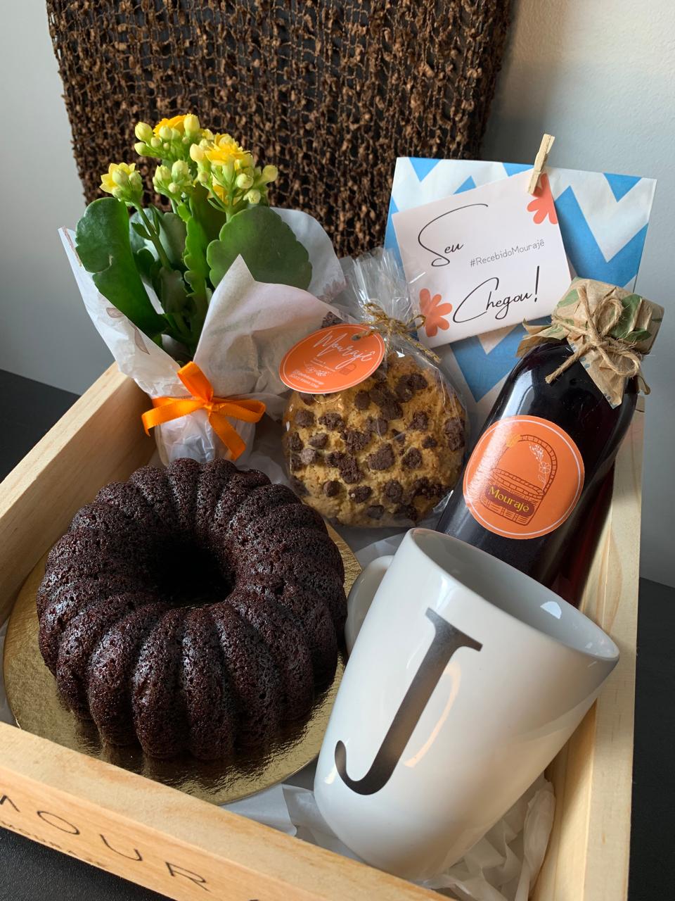 Cesta gourmet com queijos especiais